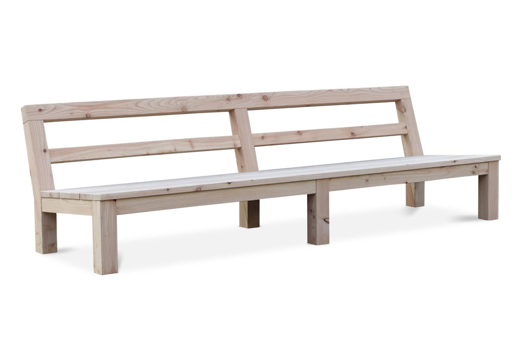 4-persoons massief houten Loungebank Lono