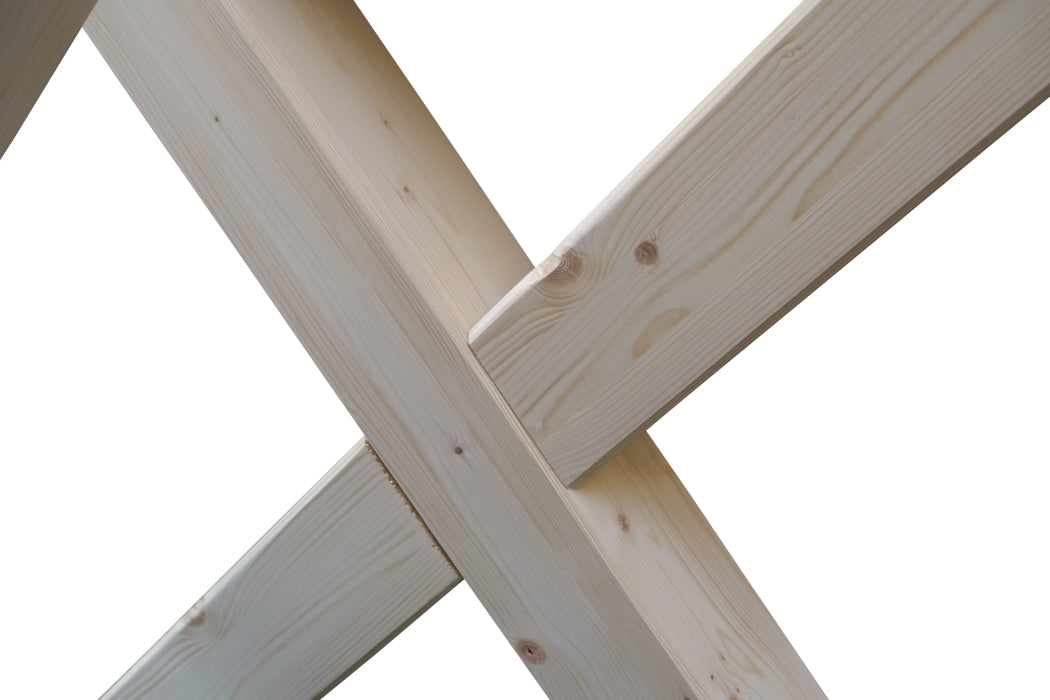 Massief houten poten, onbehandeld - Set á 2 stk