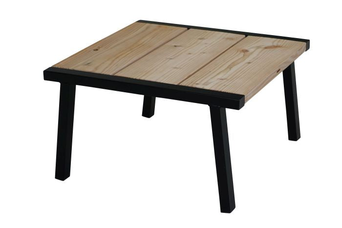 Douglas houten hocker met stalen poten