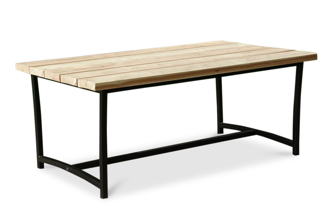 Low-diningtafel Acero stalen poten