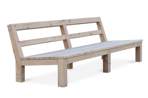 4-persoons massief houten Loungebank Lono