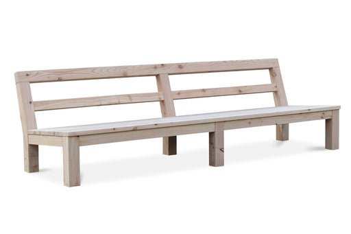 4-persoons massief houten Loungebank Lono