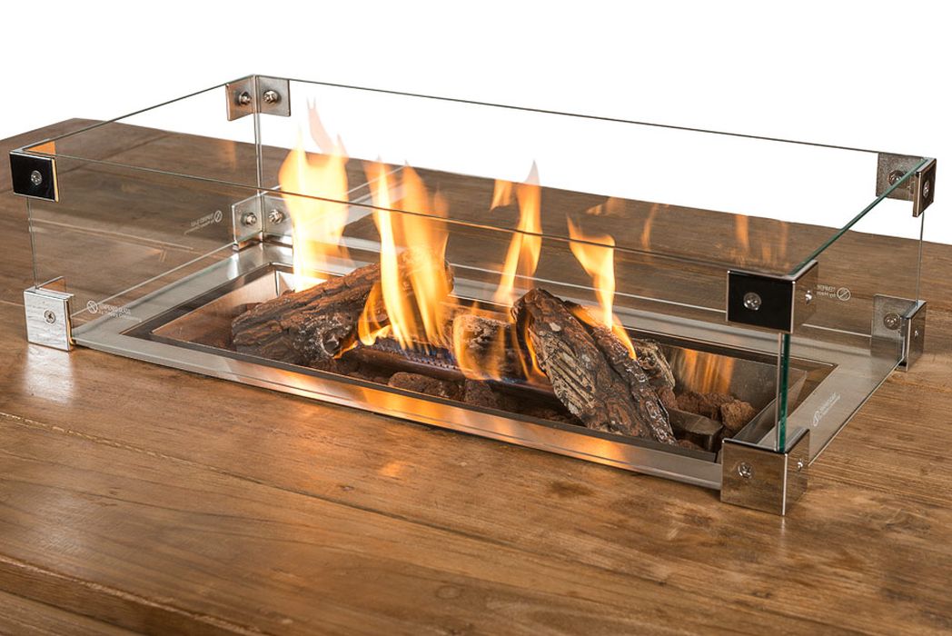 Inbouwbrander rechthoek Gezelligheid warmte in je tafel — Thuins.nl
