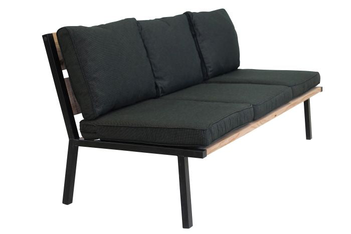 Elbo douglas houten loungebank voor drie personen met bijpassende loungekussens  