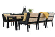Douglas houten loungestoelen in de low diningset van elbo 