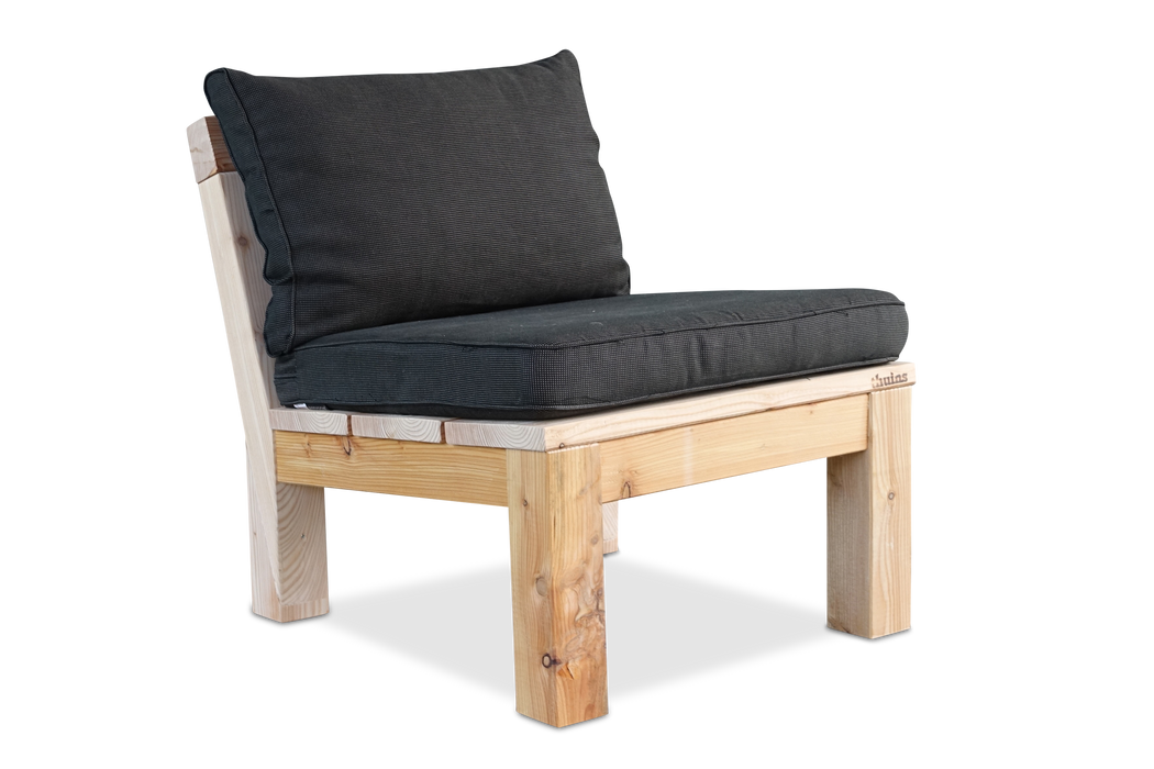 Low-dining stoel Douglas hout Lono
